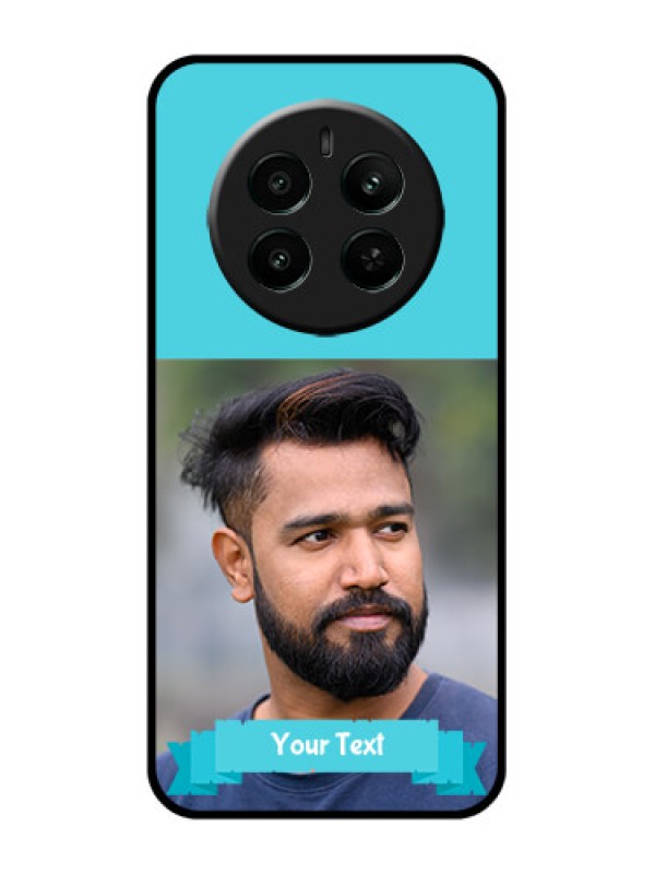 Custom Realme 12 Plus 5G Custom Glass Phone Case - Blue Color Design