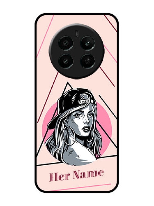 Custom Realme 12 Plus 5G Custom Glass Phone Case - Rockstar Girl Design