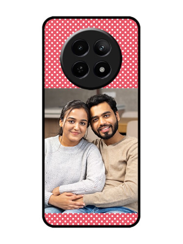 Custom Realme 12X 5G Custom Glass Phone Case - White Dotted Design