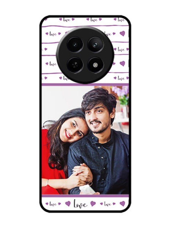 Custom Realme 12X 5G Custom Glass Phone Case - Couples Heart Design