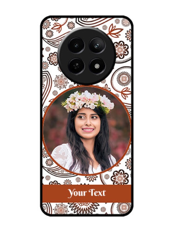 Custom Realme 12X 5G Custom Glass Phone Case - Abstract Flower Design