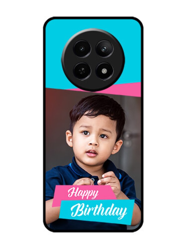Custom Realme 12X 5G Custom Glass Phone Case - Image Holder With 2 Color Design