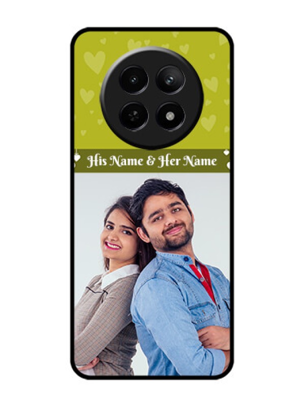 Custom Realme 12X 5G Custom Glass Phone Case - You & Me Heart Design