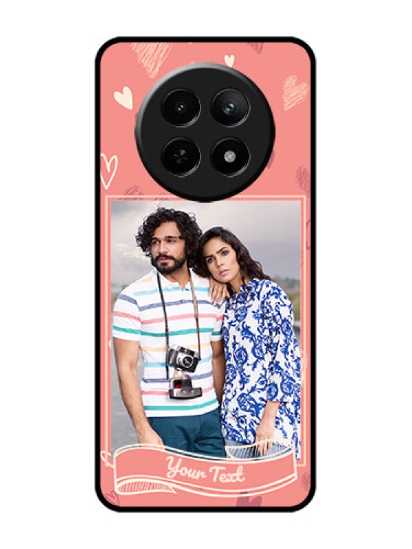Custom Realme 12X 5G Custom Glass Phone Case - Love Doodle Art Design