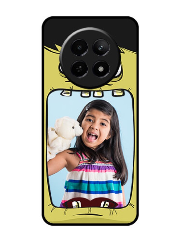 Custom Realme 12X 5G Custom Glass Phone Case - Cartoon Monster Back Case Design