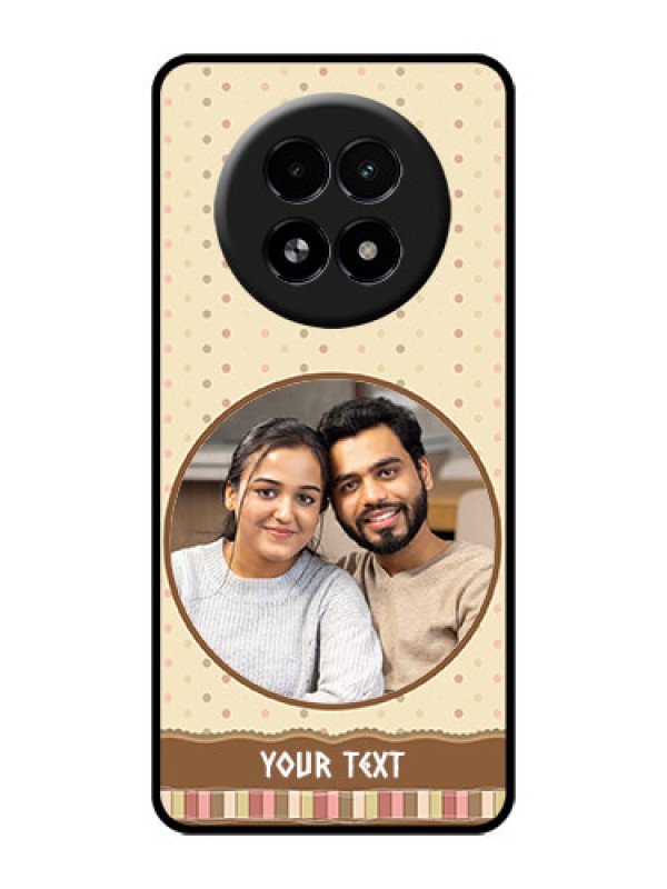 Custom Realme 13 5G Custom Glass Phone Case - Brown Dotted Mobile Case Design