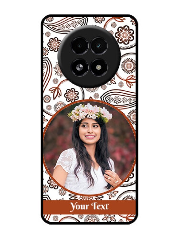 Custom Realme 13 5G Custom Glass Phone Case - Abstract Flower Design