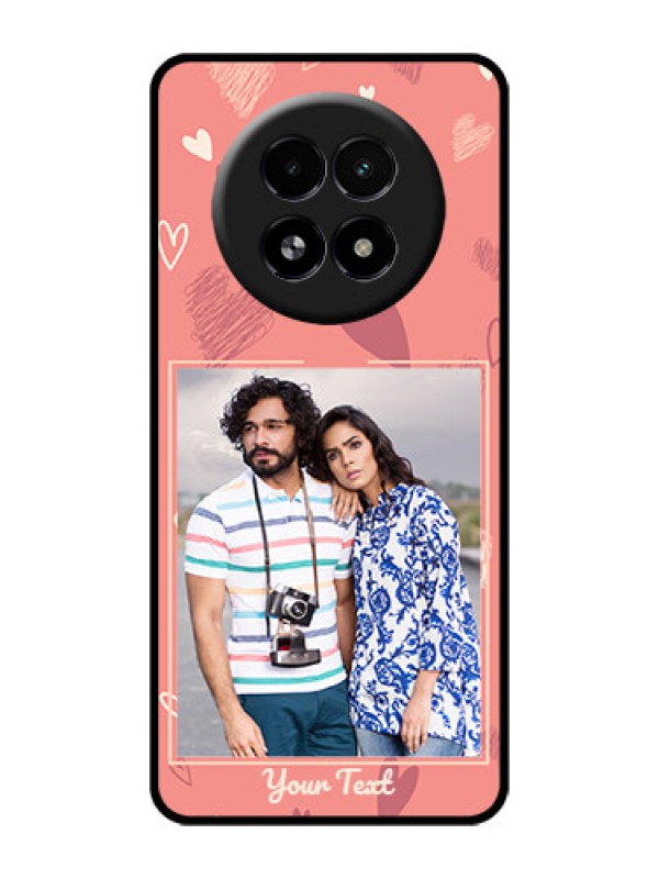 Custom Realme 13 5G Custom Glass Phone Case - Love Doodle Art Design