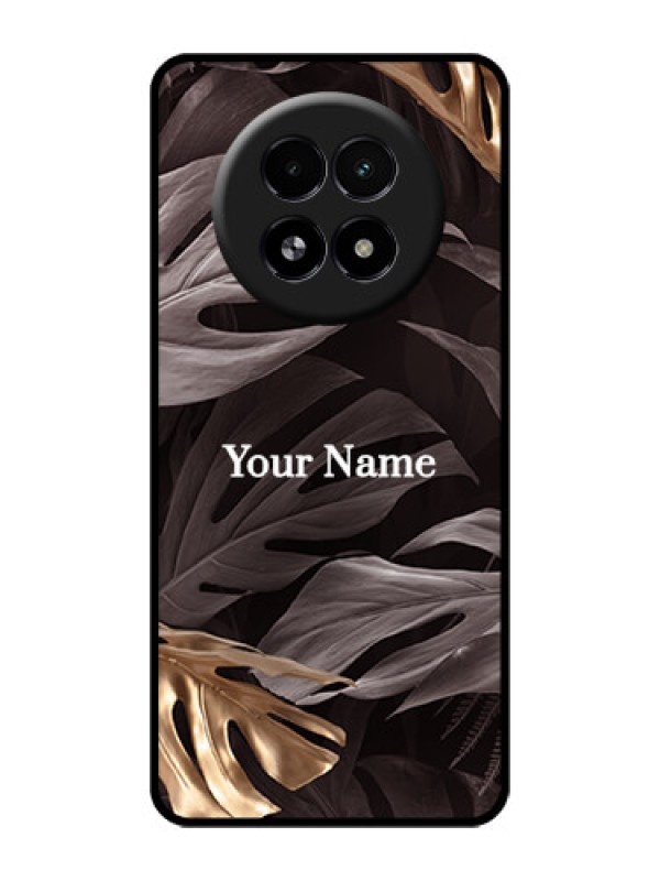 Custom Realme 13 5G Custom Glass Phone Case - Wild Leaves Digital Paint Design