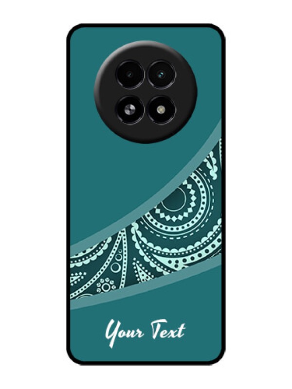 Custom Realme 13 5G Custom Glass Phone Case - Semi Visible Floral Design