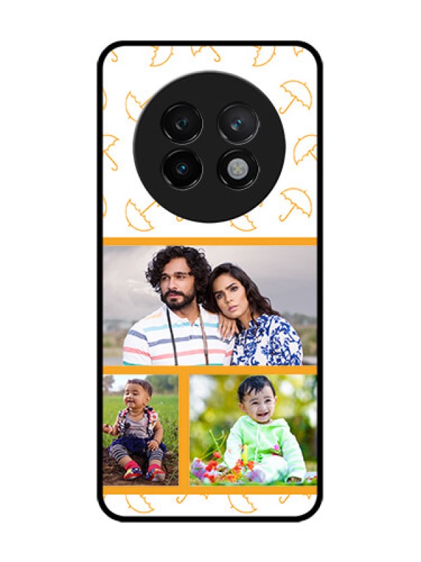 Custom Realme 13 Plus 5G Custom Glass Phone CaseYellow Pattern Design