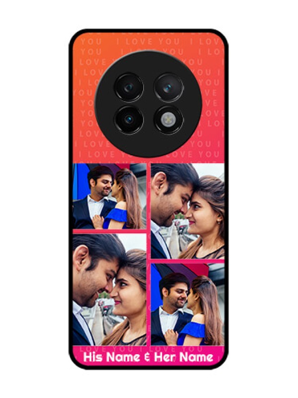 Custom Realme 13 Plus 5G Custom Glass Phone CaseI Love You Pink Design