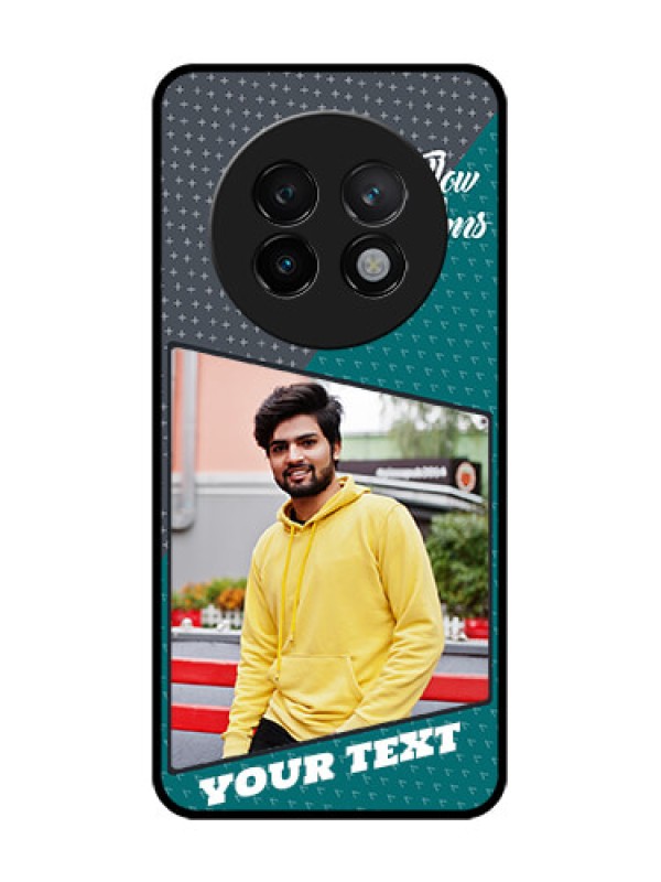 Custom Realme 13 Plus 5G Custom Glass Phone CaseBackground Pattern Design With Quote