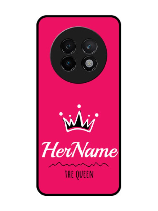 Custom Realme 13 Plus 5G Custom Glass Phone CaseQueen With Name Design