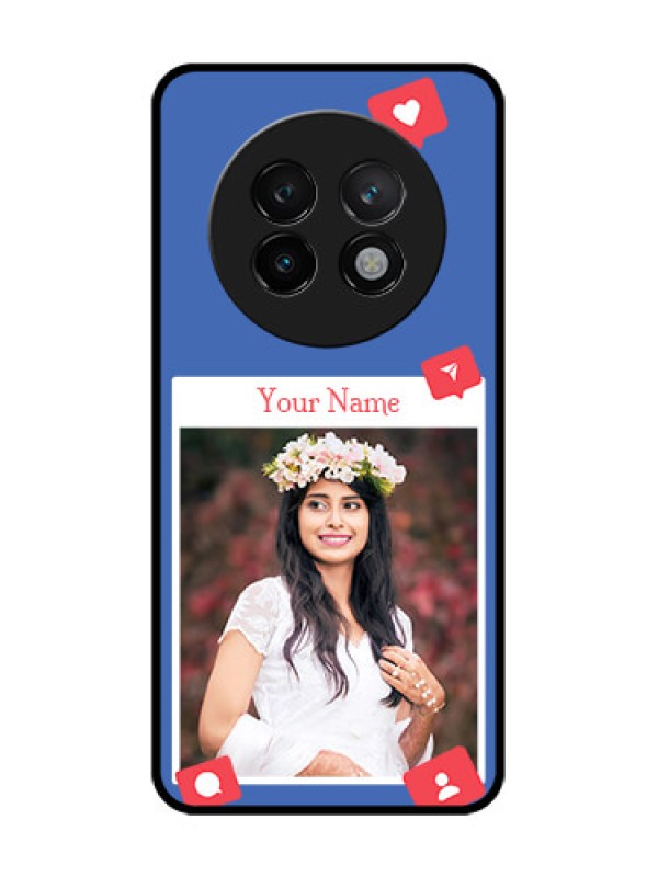 Custom Realme 13 Plus 5G Custom Glass Phone CaseLike Share And Comment Design