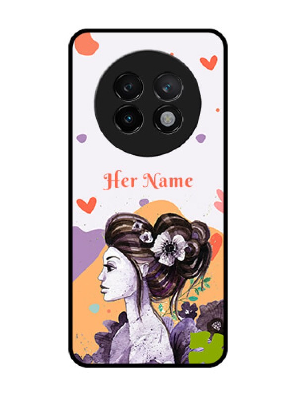Custom Realme 13 Plus 5G Custom Glass Phone CaseWoman And Nature Design