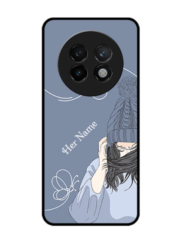 Custom Realme 13 Plus 5G Custom Glass Phone CaseGirl In Winter Outfit Design