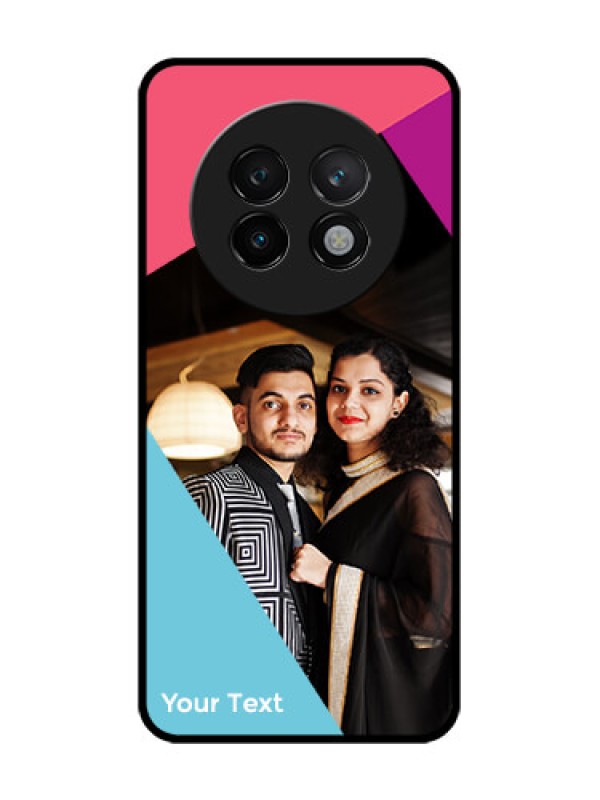 Custom Realme 13 Plus 5G Custom Glass Phone CaseStacked Triple Colour Design