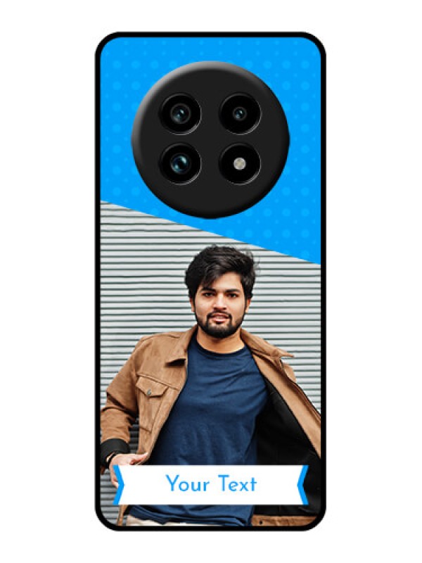 Custom Realme 13 Pro 5G Custom Glass Phone Case - Simple Blue Color Design