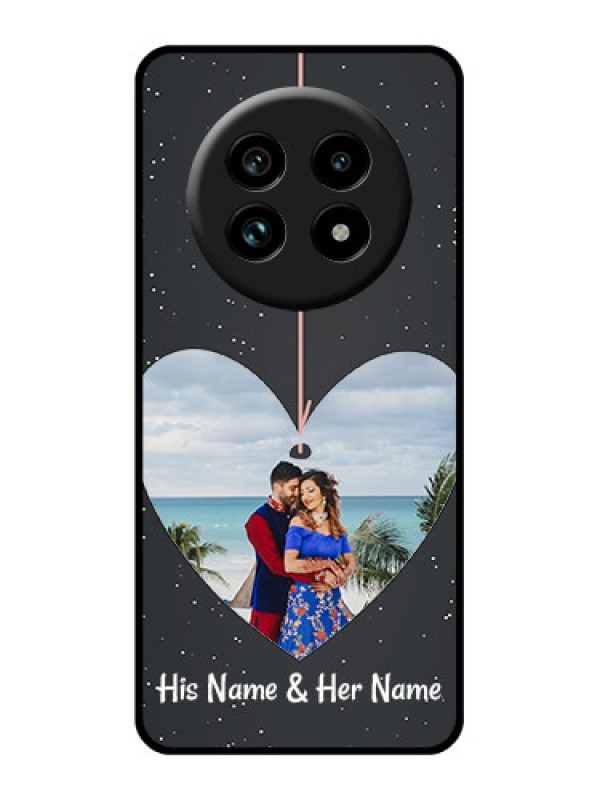 Custom Realme 13 Pro 5G Custom Glass Phone Case - Hanging Heart Design