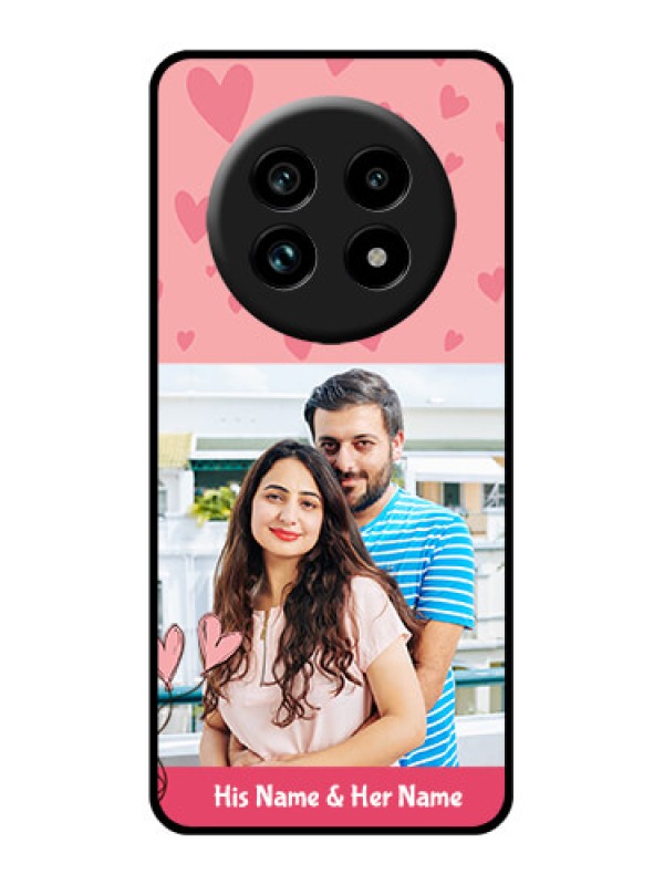 Custom Realme 13 Pro 5G Custom Glass Phone Case - Love Design Peach Color