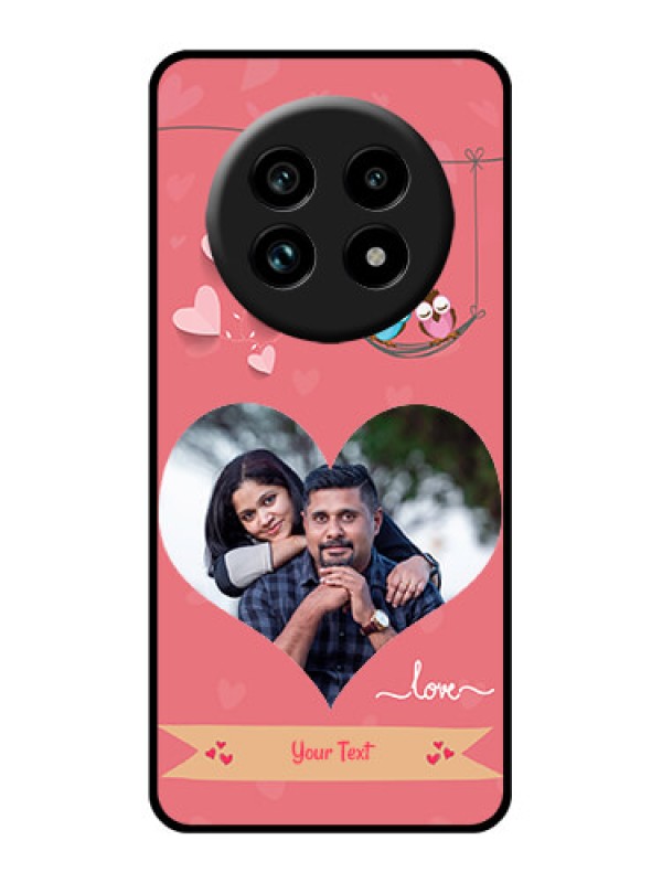 Custom Realme 13 Pro 5G Custom Glass Phone Case - Peach Color Love Design