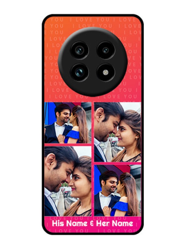 Custom Realme 13 Pro 5G Custom Glass Phone Case - I Love You Pink Design