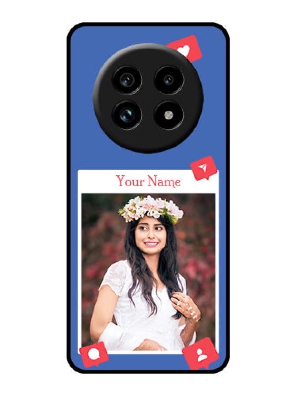 Custom Realme 13 Pro 5G Custom Glass Phone Case - Like Share And Comment Design