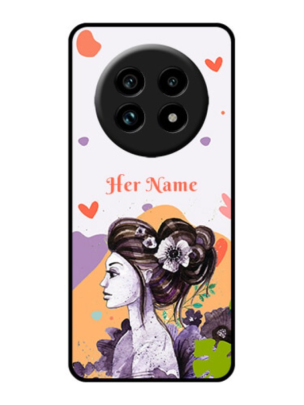 Custom Realme 13 Pro 5G Custom Glass Phone Case - Woman And Nature Design
