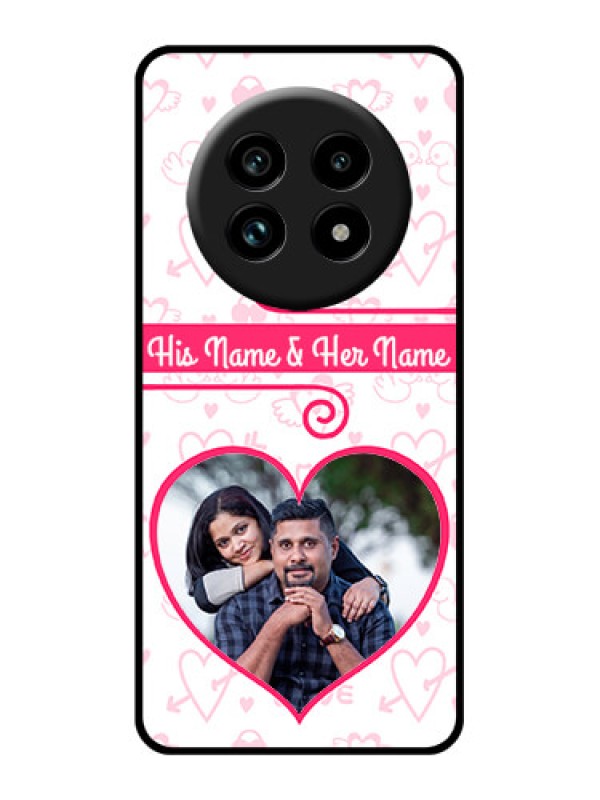 Custom Realme 13 Pro Plus 5G Custom Glass Phone Case - Heart Shape Love Design