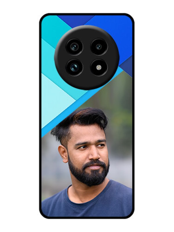Custom Realme 13 Pro Plus 5G Custom Glass Phone Case - Blue Pattern Design