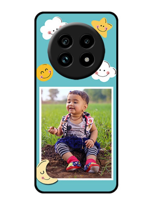 Custom Realme 13 Pro Plus 5G Custom Glass Phone Case - Smiley Kids Stars Design