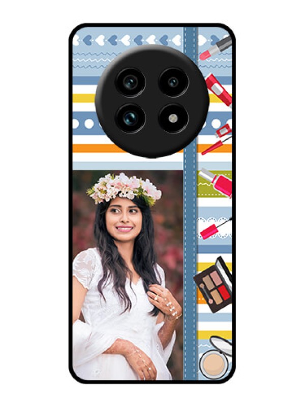 Custom Realme 13 Pro Plus 5G Custom Glass Phone Case - Makeup Icons Design