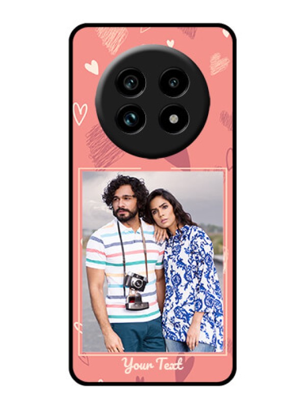 Custom Realme 13 Pro Plus 5G Custom Glass Phone Case - Love Doodle Art Design