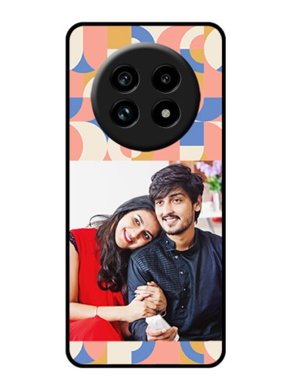 Custom Realme 13 Pro Plus 5G Custom Glass Phone Case - Semi - Circle Maze Pattern Design