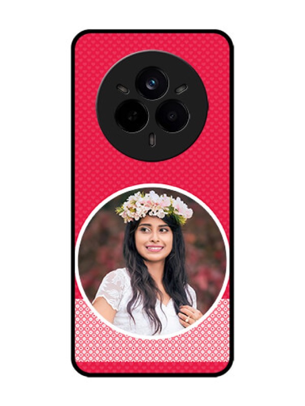 Custom Realme 14 Pro 5G Custom Glass Phone CasePink Color Pattern Design