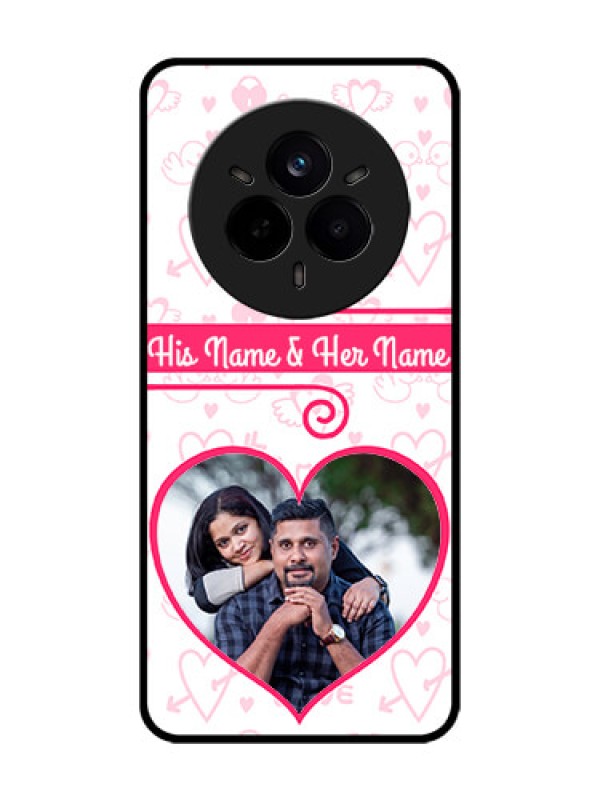 Custom Realme 14 Pro 5G Custom Glass Phone CaseHeart Shape Love Design