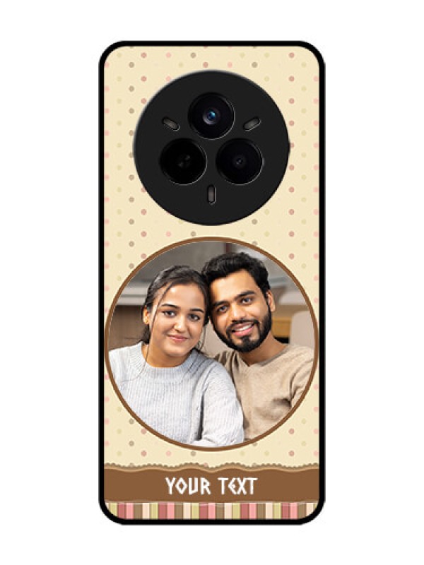 Custom Realme 14 Pro 5G Custom Glass Phone CaseBrown Dotted Mobile Case Design