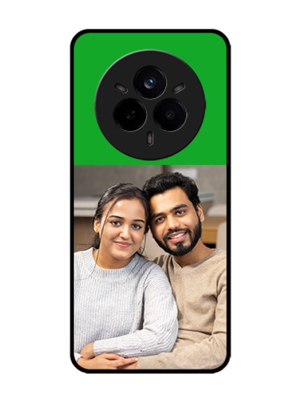 Custom Realme 14 Pro 5G Custom Glass Phone CaseGreen Pattern Design