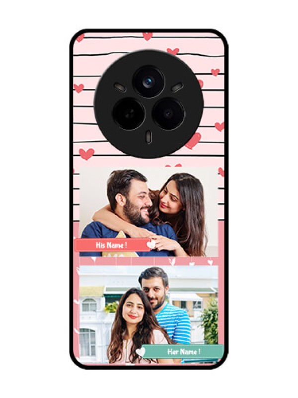 Custom Realme 14 Pro 5G Custom Glass Phone CasePhoto With Heart Design
