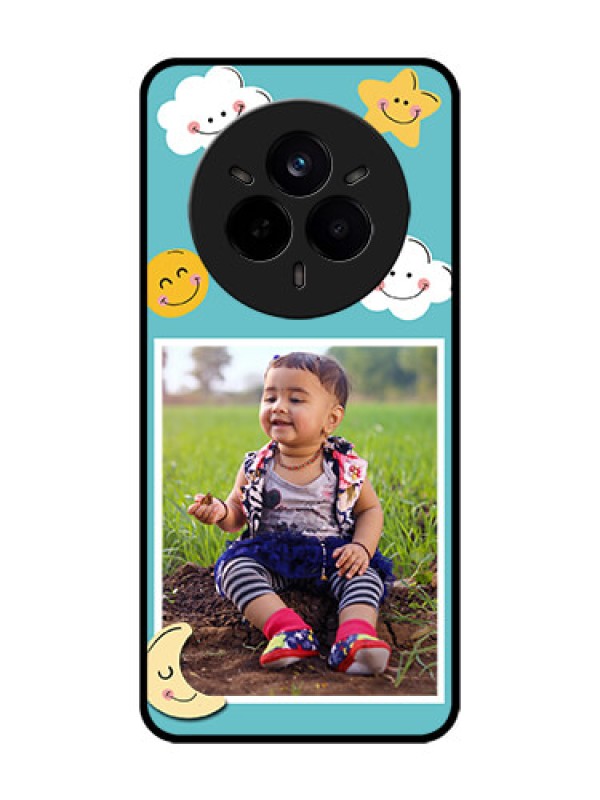 Custom Realme 14 Pro 5G Custom Glass Phone CaseSmiley Kids Stars Design