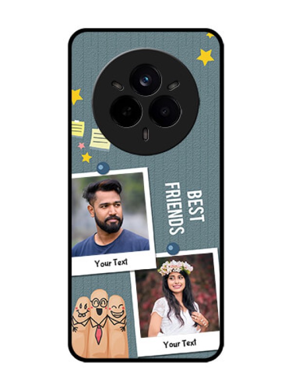 Custom Realme 14 Pro 5G Custom Glass Phone CaseSticky Frames And Friendship Design