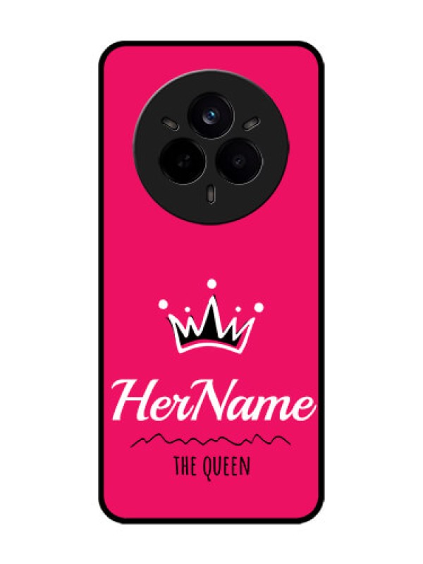 Custom Realme 14 Pro 5G Custom Glass Phone CaseQueen With Name Design