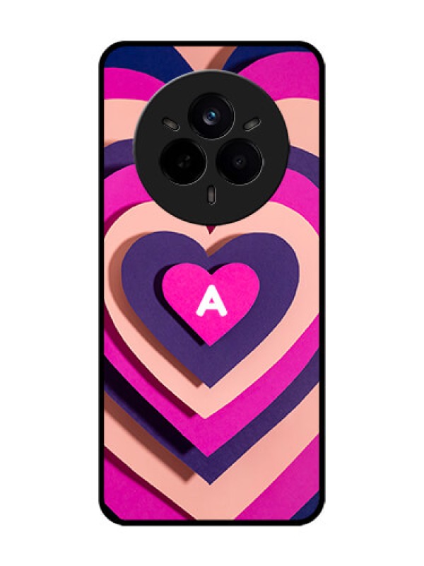 Custom Realme 14 Pro 5G Custom Glass Phone CaseCute Heart Pattern Design