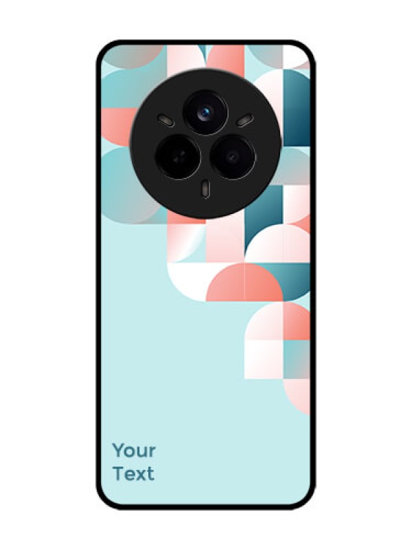 Custom Realme 14 Pro 5G Custom Glass Phone CaseStylish Semi - Circle Pattern Design