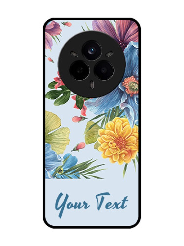 Custom Realme 14 Pro 5G Custom Glass Phone CaseStunning Watercolored Flowers Painting Design