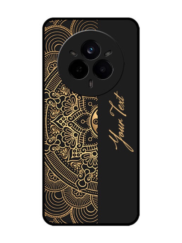 Custom Realme 14 Pro 5G Custom Glass Phone CaseMandala Art With Custom Text Design