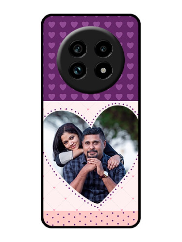 Custom Realme 14 Pro Lite 5G Custom Glass Phone Case - Violet Love Dots Design