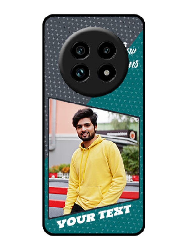 Custom Realme 14 Pro Lite 5G Custom Glass Phone Case - Background Pattern Design With Quote
