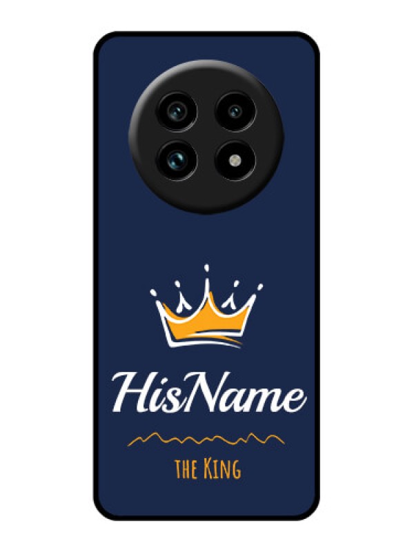 Custom Realme 14 Pro Lite 5G Custom Glass Phone Case - King With Name Design